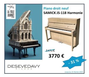 Promo Folle Journée SAMICK JS 118